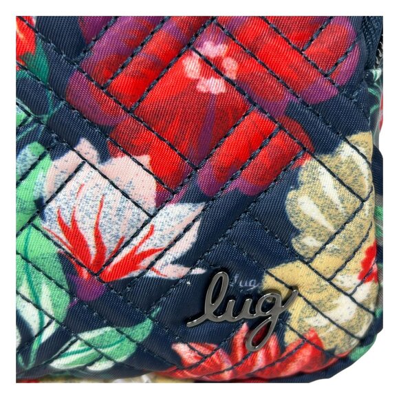 Lug Coupe XL Convertible Crossbody Bag Floral Print Navy & Multicolor Polyester - Picture 4 of 16